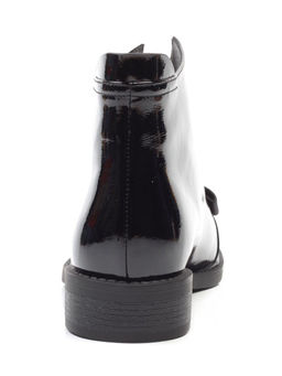 01-CA104-2 BLACK Ботинки женские (натуральная кожа, байка)