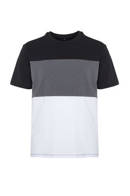 TRENDYOL MAN Siyah Regular/Normal Kesim Renk Bloklu %100 Pamuklu T-Shirt TMNSS24TS00076 - Trendyolmilla фото 12