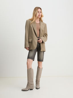 Высокие казаки TENDANCE Артикул 4073721, бежево-серый
