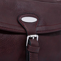 Сумка-мессенджер на молнии, цвет бордовый - Simaland фото 4