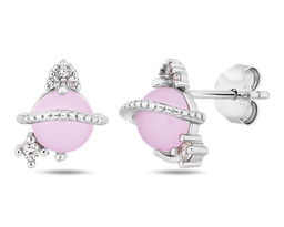 Серьги, розовый кварц, Z-23805