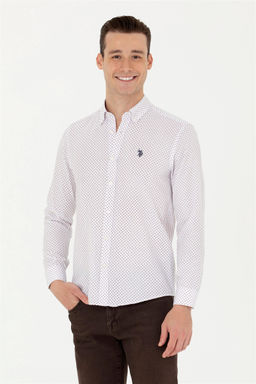 U. S. Polo Assn Мужская бордовая рубашка с длинным рукавом - U.s. polo assn фото 8