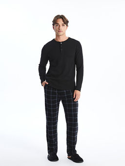 Standart Kal?p Ekose Polar Pijama Alt