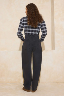 Siyah More Sustainable Dikis Detayl? Dusuk Bel Loose Baggy Jeans TWOAW25JE00328 - Trendyolmilla фото 10