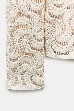 BEADED OPEN KNIT BLAZER - Zara фото 7