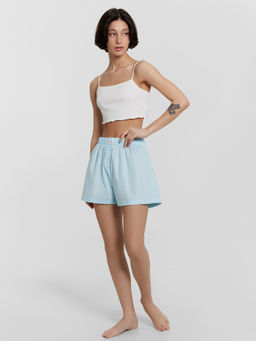 Шорты домашние женские голубые