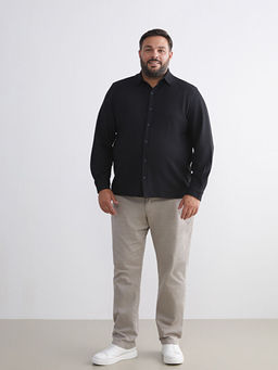 B?y?k Beden Slim Fit Uzun Kollu Erkek G?mlek