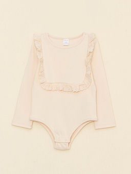 Bisiklet Yaka Uzun Kollu Basic K?z Bebek ??t??tl? Body - Waikiki фото 3