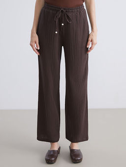 Beli Lastikli Dokulu M?slin Kad?n Pantolon