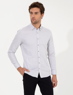 Bej Slim Fit Uzun Kollu G_mlek - Cacharel фото 3