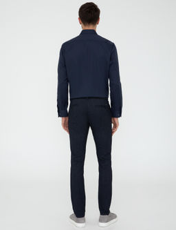 Lacivert Slim Fit _izgili Kanvas Pantolon - Pierre cardin фото 3