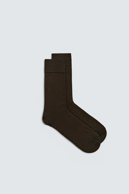CALCETINES MERCERIZADO ALGOD?N / Marr?n