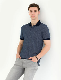 Lacivert Slim Fit Polo Yaka Ti__rt