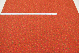 Штапель Премиум Цветочная грация цв.оранжево-красный, ш.1.45м, вискоза-100%, 120гр/м.кв - Купава фото 2