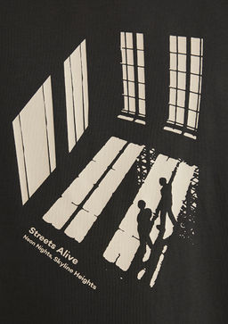 Bask?l? Antrasit Tisort - Mavi фото 6