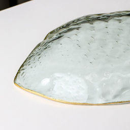 Блюдо стеклянное сервировочное Рыбка, 1833 см, с золотой каймой - Simaland фото 4