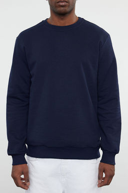 Lacivert Regular/Normal Kesim Ici Polar/S?cak Tutan Sweatshirt TMNAW21SW1208