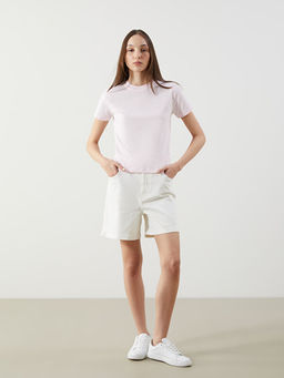 Bisiklet Yaka Nak??l? Kad?n Ti??rt