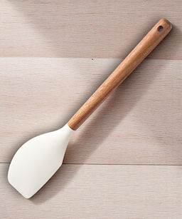 Лопатка-шпатель, 32 см, силикон/дерево, молочный, Wenge - Anna lafarg фото 7