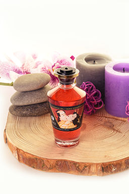 Масло для массажа Shunga Sparkling Strawberry Wine, разогревающее, клубника и шампанское, 100 мл