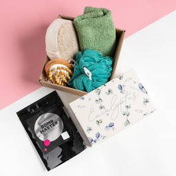 Подарочный набор Этель Eucaliptus полотенце 30?60 см, мочалка, массажёр