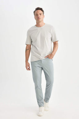 Regular Fit Normal Kesim Yazl?k Duz Paca Chino Kanvas Pantolon - Defacto фото 6