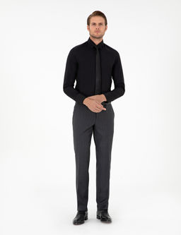 Siyah Slim Fit Uzun Kollu G_mlek