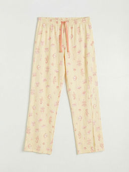 Beli Lastikli Desenli Kad?n Pijama Alt?