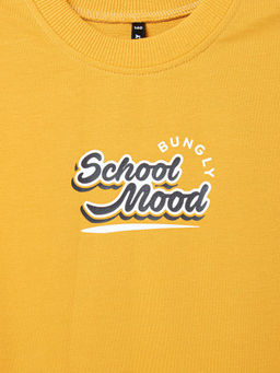 Свитшот облегченный "Горчица" с принтом 7+