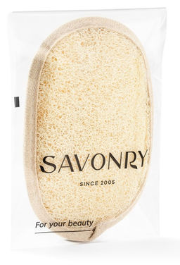 Мочалка-овал SAVONRY (натуральная люфа 12*16 см)  фото 5