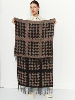 в составе ШЕРСТЬ и КАШЕМИР Большой, мягкий, теплый двусторонний палантин. - Tantino фото 2