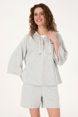 Kad_n Gri Melanj Basic Sweatshirt - U.s. polo assn фото 3