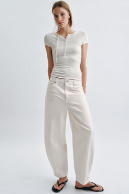 ZW COLLECTION BARREL HIGH-WAIST JEANS - Zara фото 17
