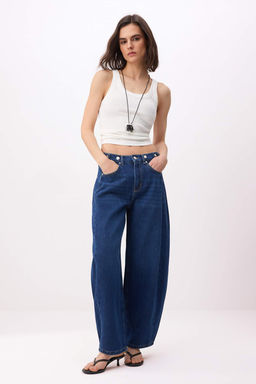 Mavi Yuksek Bel Baggy Tencel Kar?s?ml? Jeans TWOSS26JE00192 - Trendyolmilla фото 2