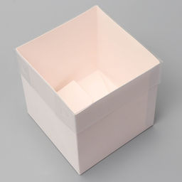 Цена за 3 шт. Коробка для цветов с PVC крышкой, 12×12×12 см, белая