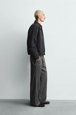 STRIPED CROPPED FIT JACKET - Zara фото 4