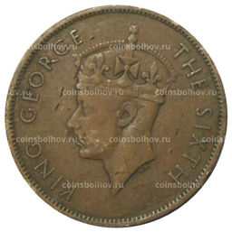 Монета 1 цент 1951 года Британский Гондурас