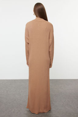 TRENDYOLMILLA Siyah Maxi Triko Duz Genis Kal?p Elbise TWOAW25EL00308  фото 5