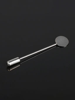 Основа Брошь-игла L=5 см, площадка 8 мм, (набор 5 шт.), цвет серебро