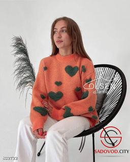 Свитер женский с сердечками - Bruno фото 3