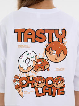 Футболка Пончик белый Девочка - София фото 3