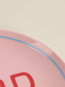 Тарелки SL Home Уроки испанского: Amor - Te amo, d=22 см, набор 2 шт., фарфор, белые, розовые