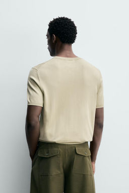 CAMISETA PUNTO REGULAR FIT B?SICO / Verde claro - Zara фото 3