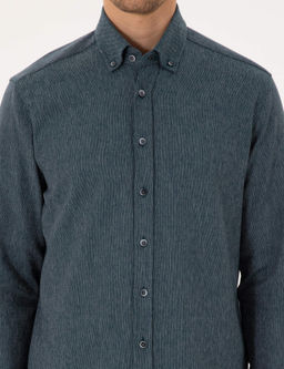 Ye_il Regular Fit Uzun Kollu Oxford G_mlek - Pierre cardin фото 6