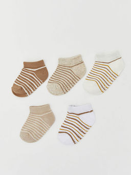 ?izgili Erkek Bebek Patik ?orap 5li