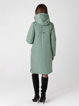 24309 Пальто дем. зеленый - Dizzyway фото 4