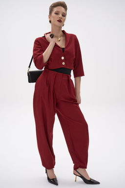 Короткий пиджак Джуди (бордовый)