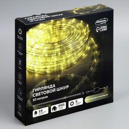 Световой шнур Luazon Lighting 10 мм, IP65, 10 м, 24 LED/м, 220 В, 8 режимов, свечение тёплое белое  фото 9