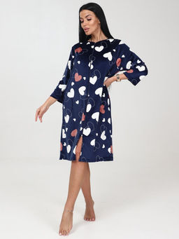 254 ХАЛАТ ЖЕНСКИЙ (Сердца коралл) - А-дина фото 2