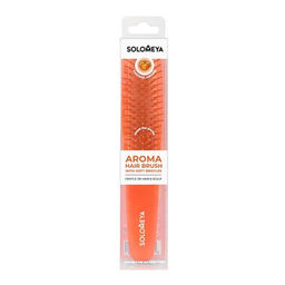 Арома-расческа для волос с мягкими зубьями с АРОМАТОМ КАРАМЕЛИ Aroma Hair Brush With Soft Bristles Caramel, 1шт
